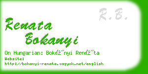 renata bokanyi business card